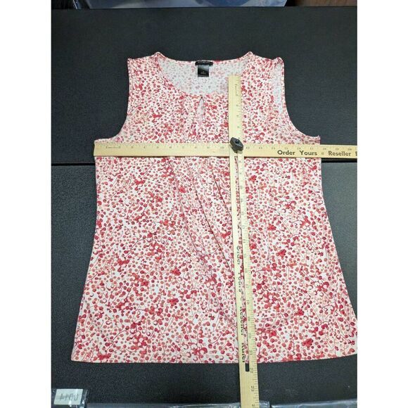 Ann Taylor Red ane White Sleeveless Blouse Women's Size Medium - Picture 4 of 4